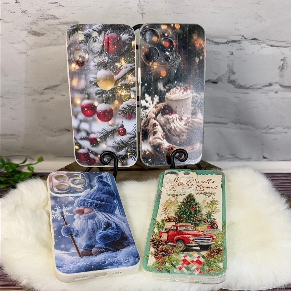 Bundle of 4 Festive Christmas and Winter iPhone 16 Pro Max‎ Cases